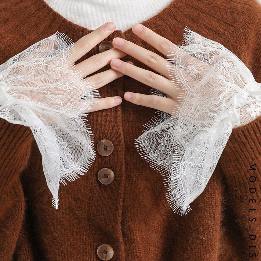 Lace Fake Sleeve Detachable Fake Cuff Elegant Sleeve Cuffs  Clothes Accessories