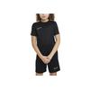 Color Block Casual Pullover Round Neck Short Sleeve T-Shirt Kids Tops Black DX5482-010