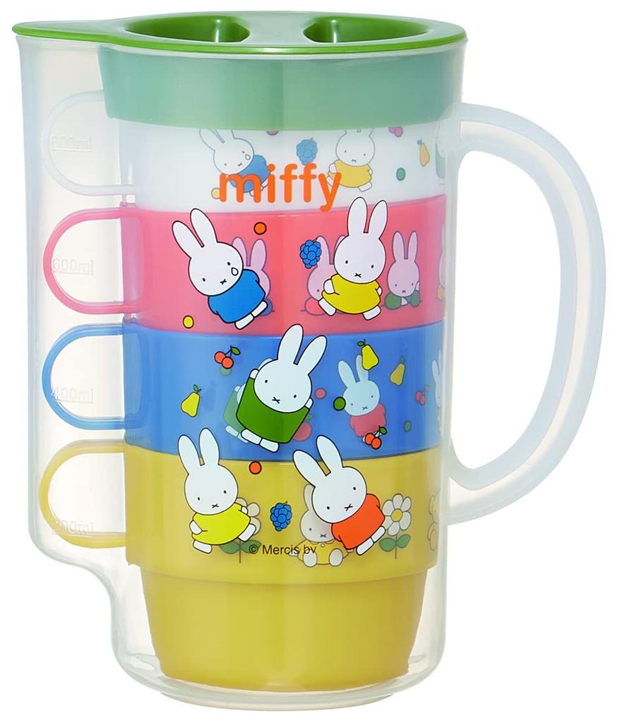 Skater Stacking Cups with Set of Water Miffy Made In Case, 4, Bottle, 21, Japan, KS32-A