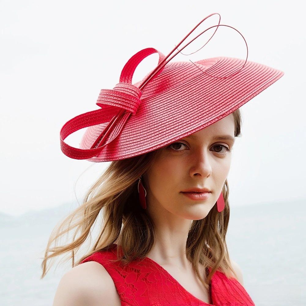 Headband Style Wide Brim Fascinator Elegant Sunscreen Hat Fashion Mesh Fascinator Women’s