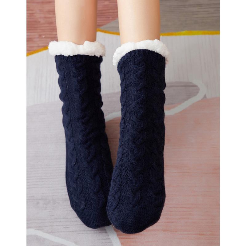 Floor Socks, Christmas Socks, Carpet Socks, Women's Autumn and Winter with Velvet Middle Tube