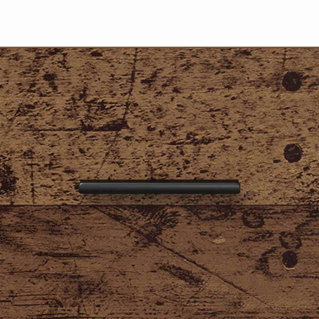Nightstand Set of 2 Reclaimed Wood & Black 40 X 35 X 47.5 Cm