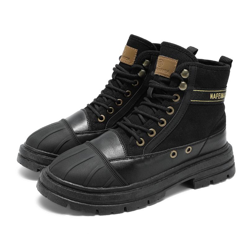 Podzimní Horký Prodej Khaki Pánské Boty Vysoké Platformové Pracovní Boty Pro Muže Pohodlné Ležérní Kotníkové Boty Pánské botas masculino