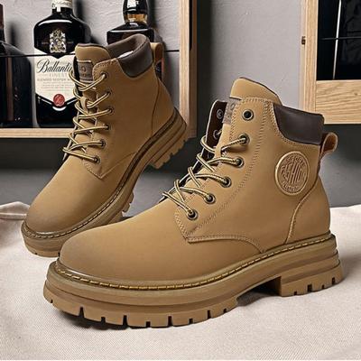 Moda Otoño Invierno ZAPATOS DEPORTIVOS CASUALES DE CAÑA ALTA PARA HOMBRE diseño de estilo clásico suela gruesa antideslizante botas de tobillo para trabajo al aire libre