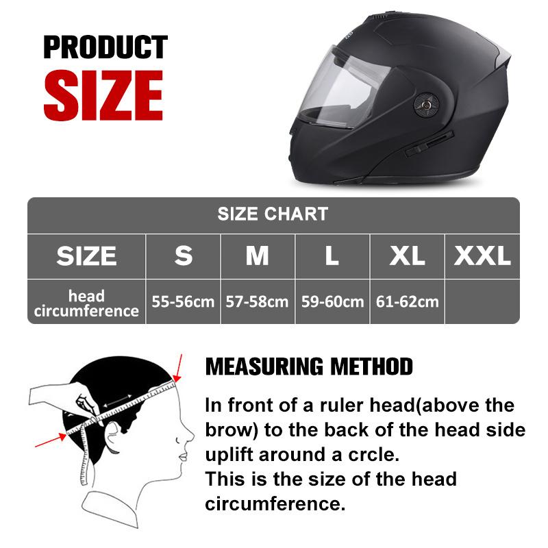 UCHOOSE New Motorcycle Helmet Full Face Racing with Double Sun Visor Women Man Flip Up Double Lens DOT
