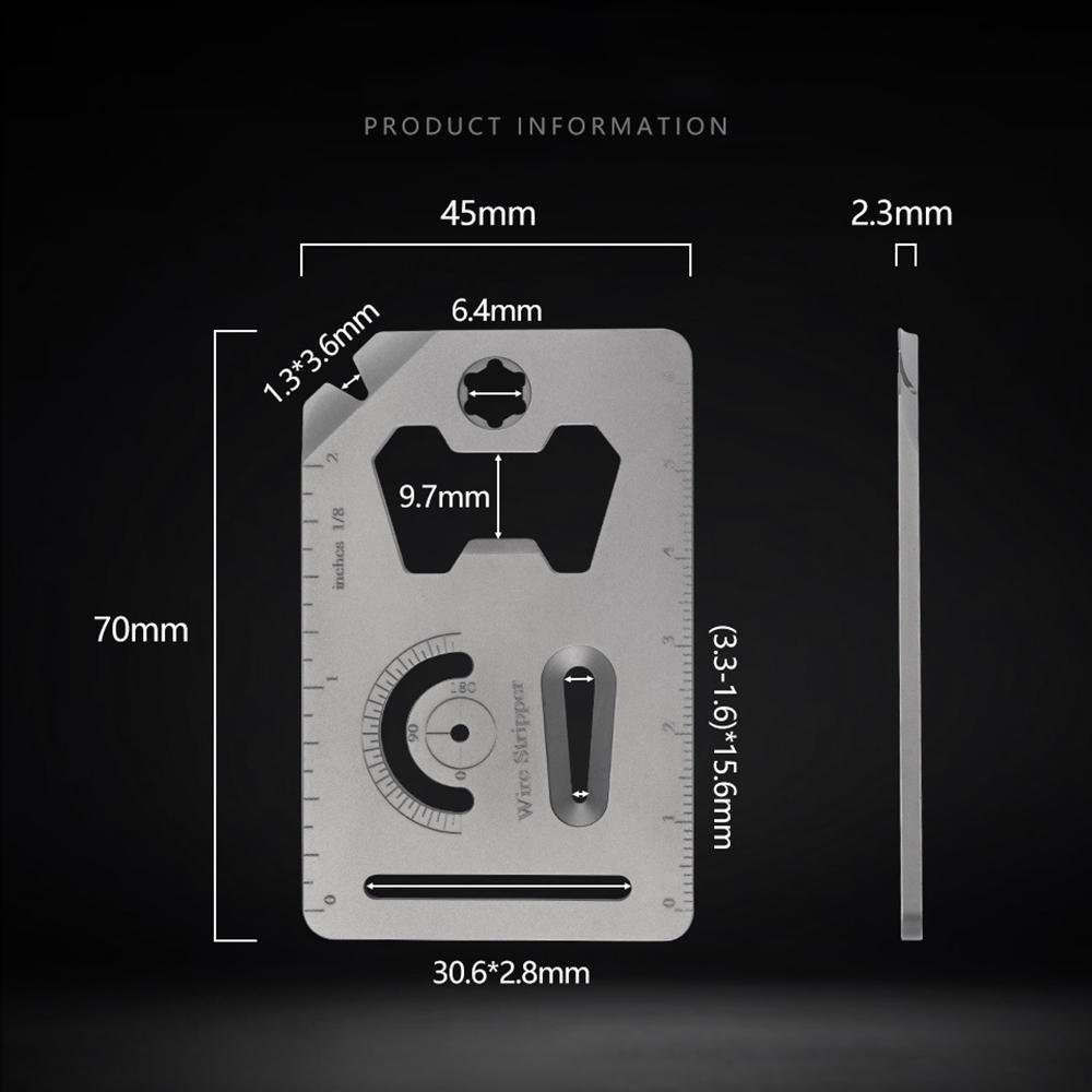 Pocket Small Tool Titanium Multi-Tool Card Bottle Opener Wrench Keychain Accessories Outdoor EDC Tool 4