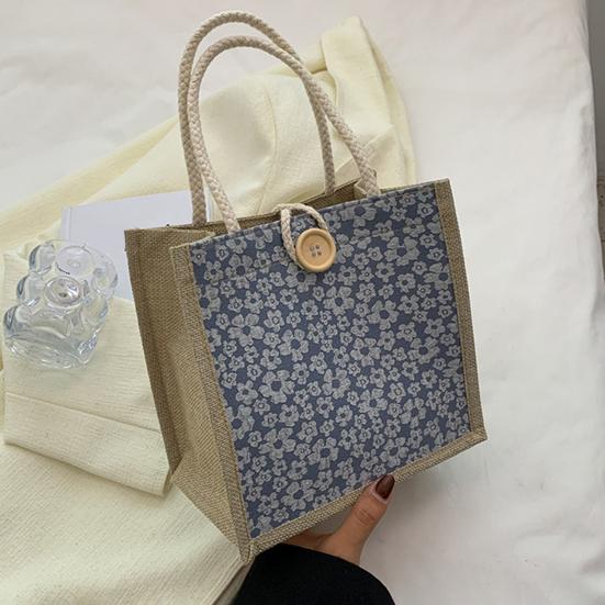 Women Handbag Floral Print Large Capacity Versatile Shoulder Bag Casual Everyday Bag Minimalist Tote Bag