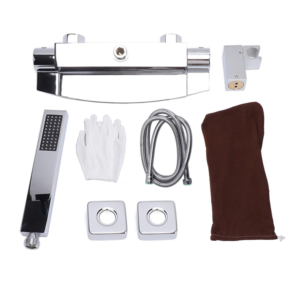 Shower Faucet Set Waterfall Bathtub Faucet Double Control Wall Mount Shower Tub Faucet Set With