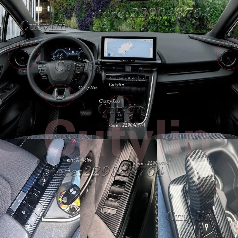 For Toyota CHR C-HR 2024 2025 ABS Carbon Fiber Gear Shift Konb Panel Cover Trim Window Lift Switch Control Button Accessories
