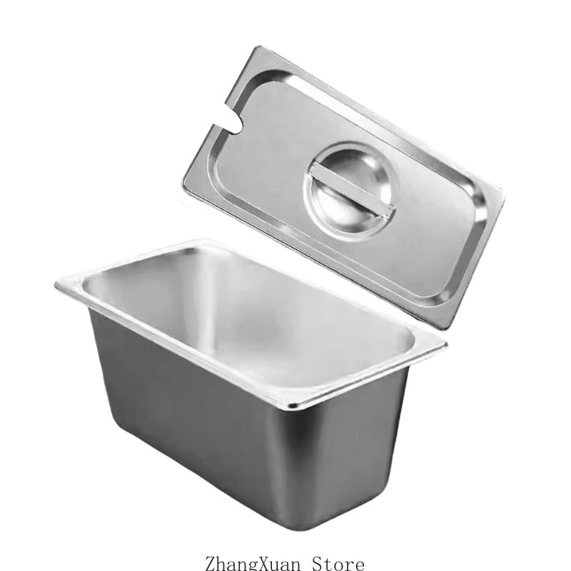 3XUF Stainless Steel 1/3 Size Pan Restaurant Equipment with Lid Design Container