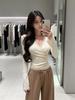 Elegant Lace V-neck Long Sleeve Slim-fit Top for Women - Early Autumn Collection