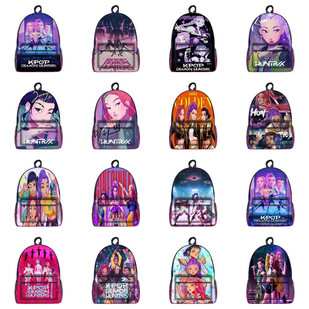 Kpop Demon Hunters Cartoon Pattern Oxford Cloth Student Backpack