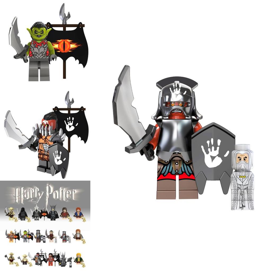 Premium 18pcs Lord Of The Rings Orcs Goblins Sauron Minifigures Building Blocks For Kids And Adults