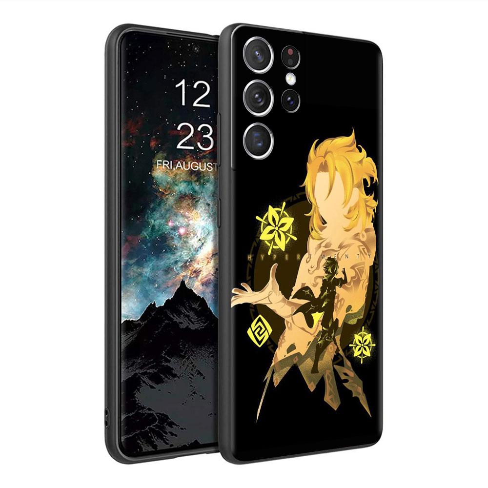 Case For Samsung Galaxy S20 S22 Ultra S21 FE S10 S9 Plus Note 20 10 Lite 9 Soft Phone Cover Shell Anime Genshin Impact Cool