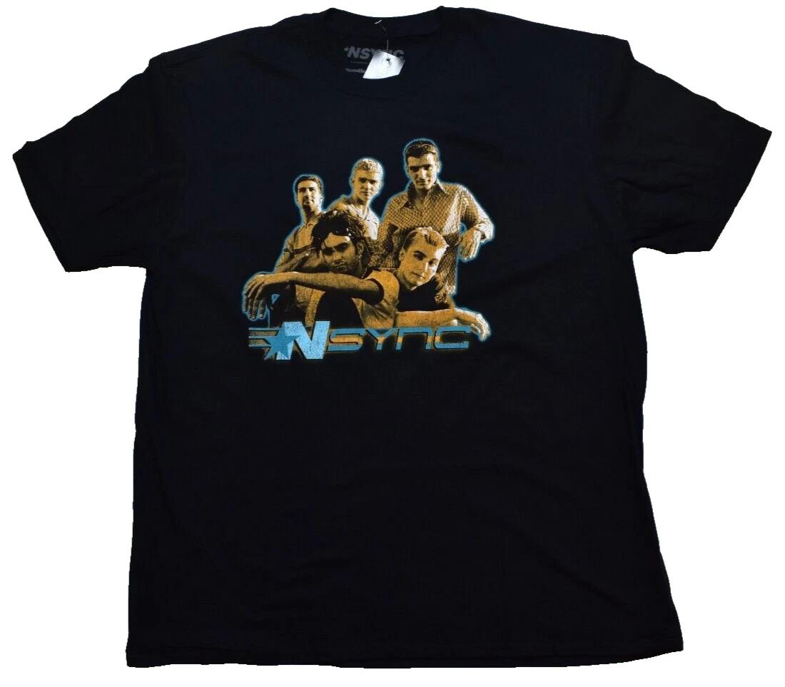 NSYNC By Goodie Two Sleeves Mens NSYNC Vintage Graphic Black Shirt NWT S-2XL L