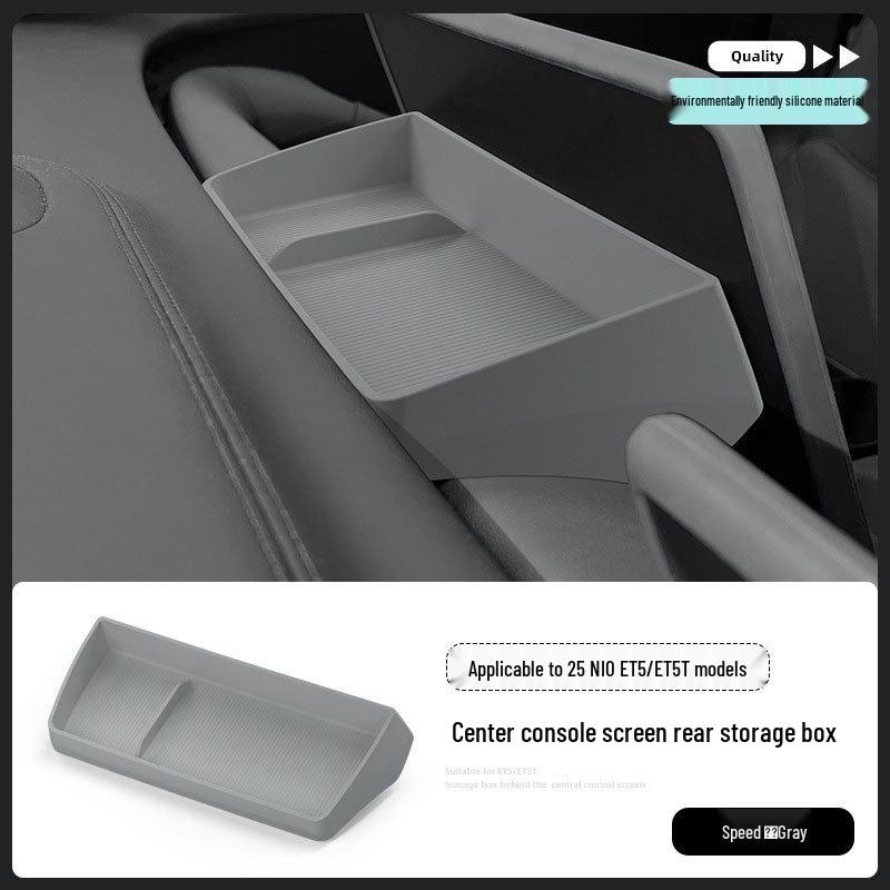 Silicone Pad for Nio ET5/ET5T: Behind Screen & Center Console Storage, Car Interior Decoration. Suitable for 25 Models.
