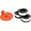 1set Trimmer Line Replacement Spool For Black+ Decker, Autofeed 30 Ft, 0.065-inch, Cap And Spring, Compatible With Gh900 Gh600 Gh610