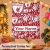 Liverpool Personalisierte Wandteppich Benutzerdefinierter Name Text Polyester Hängende Dekoration Haus Zimmer