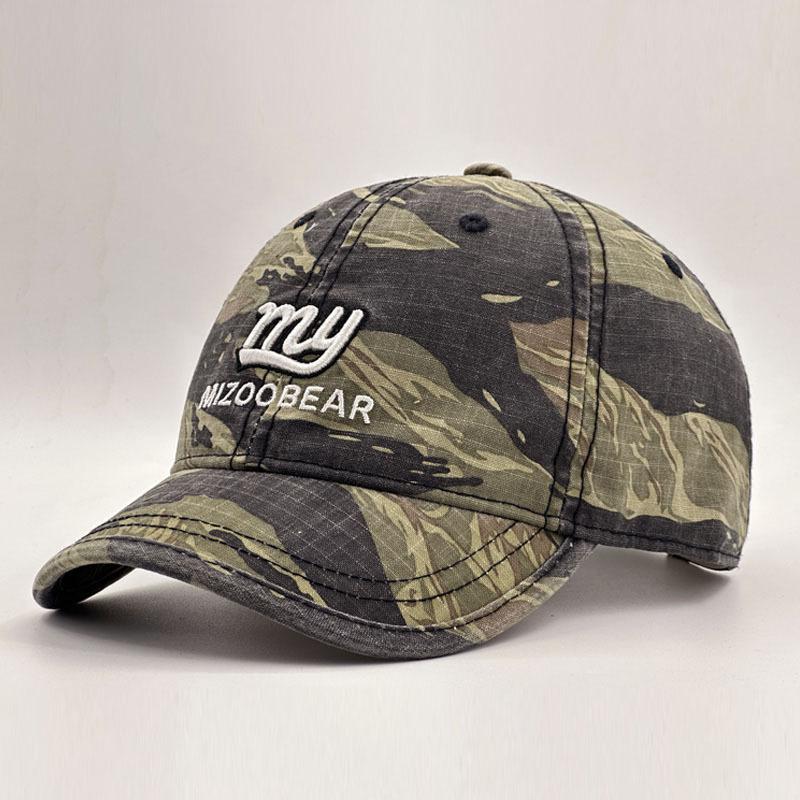 Große Größe Amerikanisch Retro Camouflage Kappe mit kurzem Schirm Unisex Frühling Sommer Buchstabenstickerei Werkzeugtasche Dünn Outdoor Sportkappe one size fits all