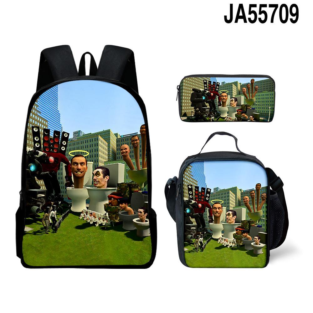 Iconic Favored Tahiti Polynesian Hibiscus 3D Pattern 3pcs/Set pupil Schoolbags Daily Laptop Pack Daily Pack Lunch Box Pen Case