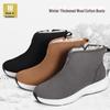 Tathata Realm Wool Winter Slip-On Ankle Boots: Fleece-Lined, Warm, Non-Slip Shoes for Men and Women