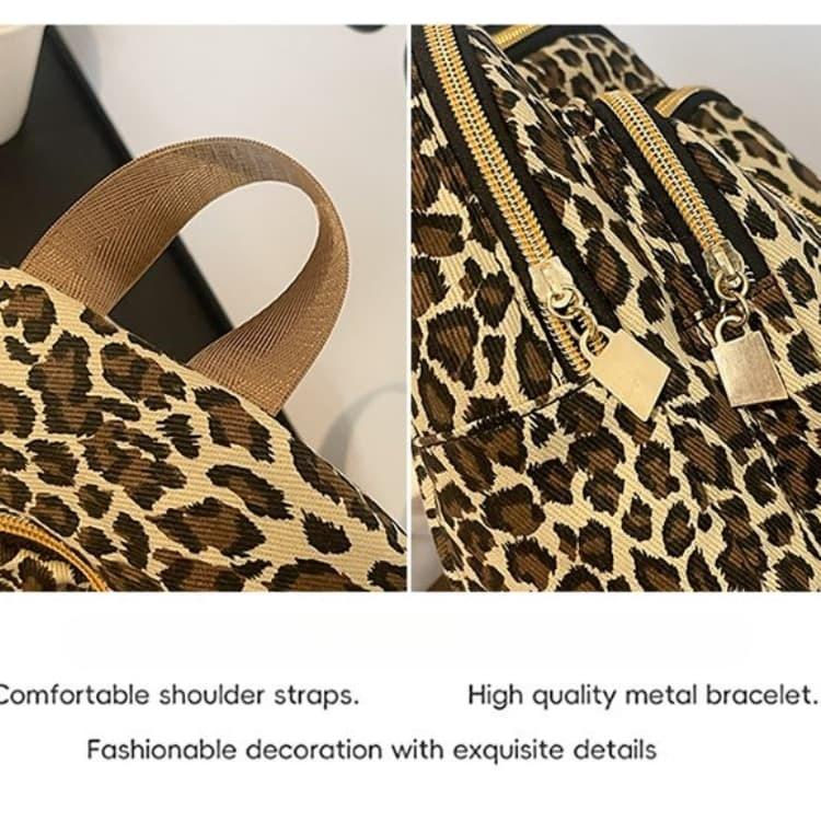 Women's Leopard Print Backpack Tote