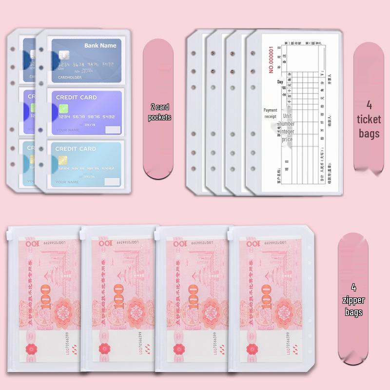 A6 Family & Student Financial Planner: Income & Expenditure Notebook, Loose-Leaf Ledger, Receipt Holder, Money Storage Album