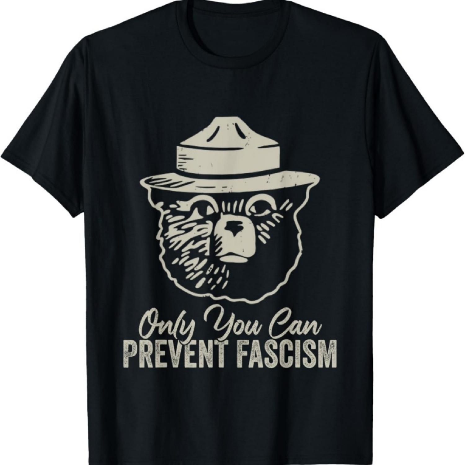 Только ты можешь предотвратить фашизм Медведь Сопротивляйся Национальные парки Футболка S
