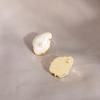 Women's Light Luxury White Baroque Earrings - Unique Korean Dongdaemun Ear Studs