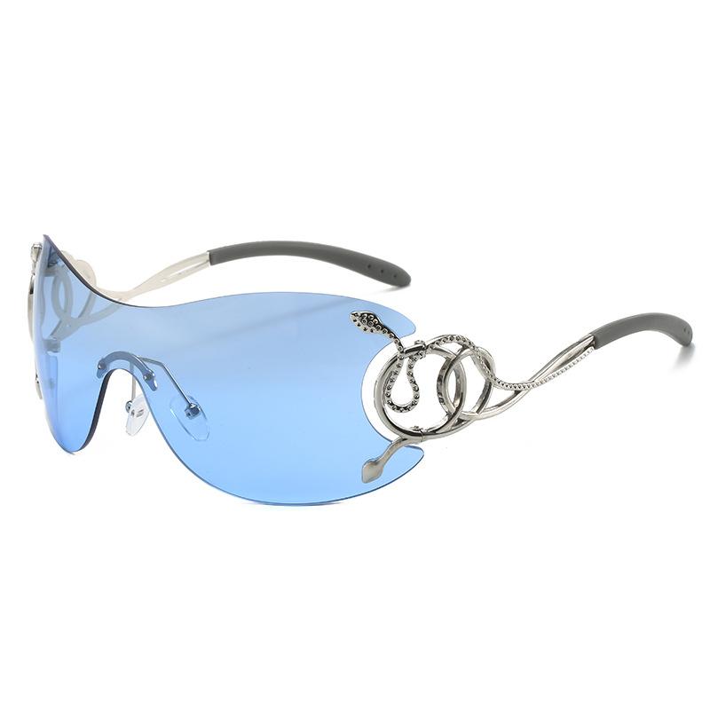 One-Piece Large-Frame Sunglasses, Personalized Y2K Cobra Snake Funny Sunglasses For Women