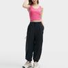 Fila Solid Color Tapered Woven Casual Pants Women Bottoms Black F51W429801F-BK