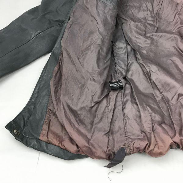 J Walden Leather Riders Jacket 40 Gray Full-Zip Lined(USED)