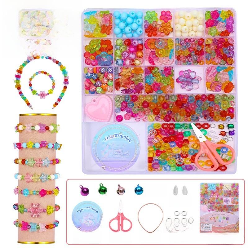 Crafting Bead Children Kit Plastic Elements Brain Development Bonding Family
