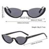 Kleine Vintage-Sonnenbrille im Katzenaugen-Design für Damen, trendige Halbrahmen-Sonnenbrille, UV400, modische Sonnenbrille für den Sommer, Anti-UV-Sonnenbrille
