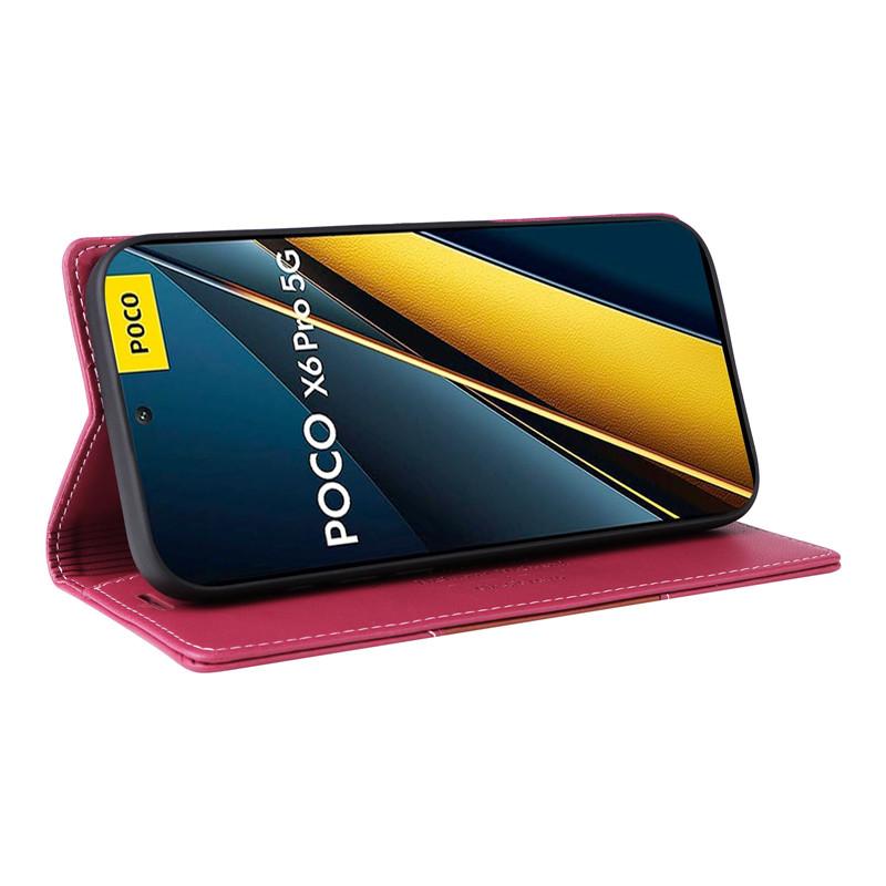 Magnetic Wallet Anti-theft Leather Case For Xiaomi Poco C61 C65 M6 Plus F6 X6 Pro PocoM6 5G 4G Card Holder Phone Book Flip Cover