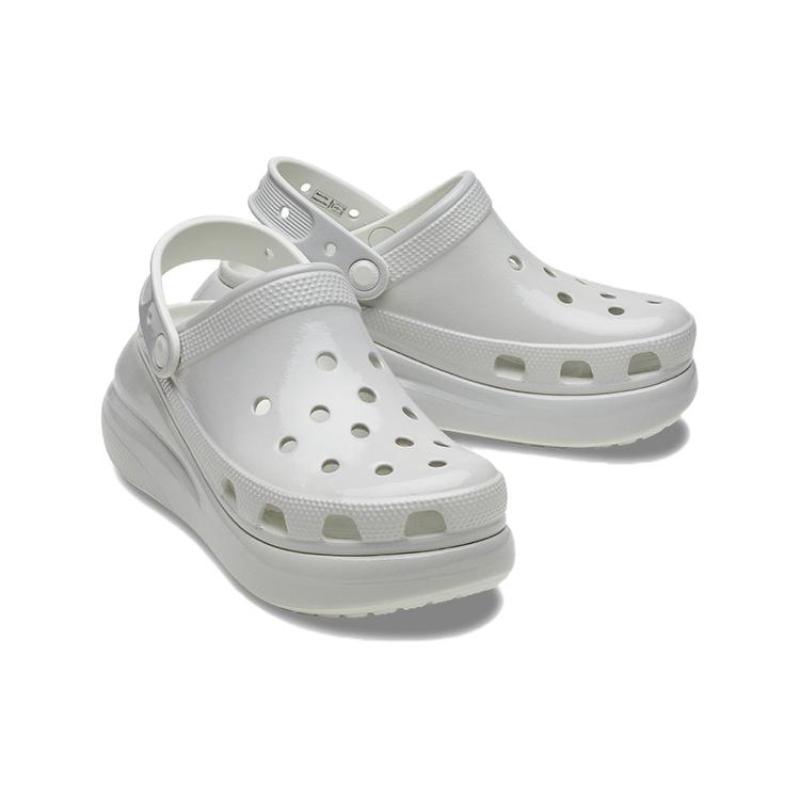 Crocs EVA Bright Puff Hole Shoes 5.2cm Unisex Grey