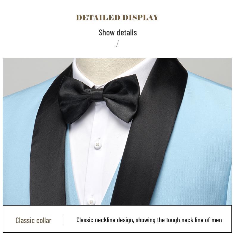 2023 Men's Shawl Collar Tuxedo Three-Piece Suit: Perfect for Grooms, Groomsmen, or Hosting