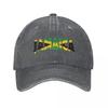 Retro Jamaica Flag Strips Baseball Cap for Unisex Women Distressed Washed Snapback Cap Outdoor Activities Hats Cap