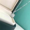 Moissanite Sterling Silver Wedding Necklace Certified 1 Carat Hexawn Star Pendant Necklace High Quality Luxury Jewelry
