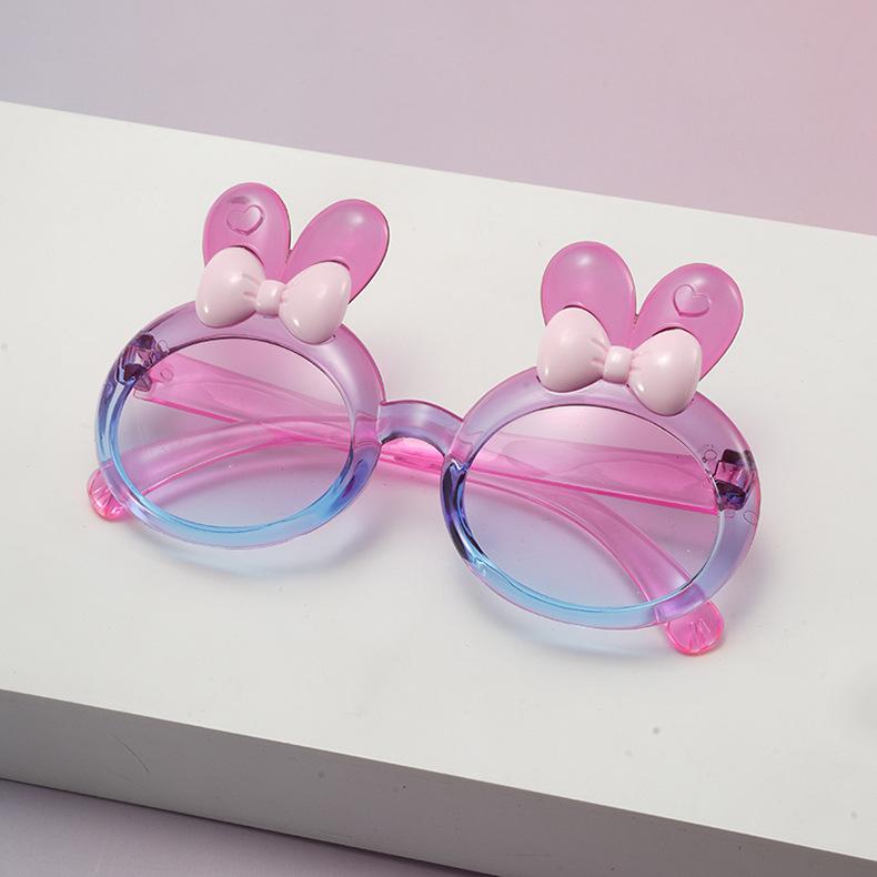 High Quality New Children's Rabbit Sunglasses One Piece Children's Sunshade Spectacles Cute Bow Baby Sun Spectacles