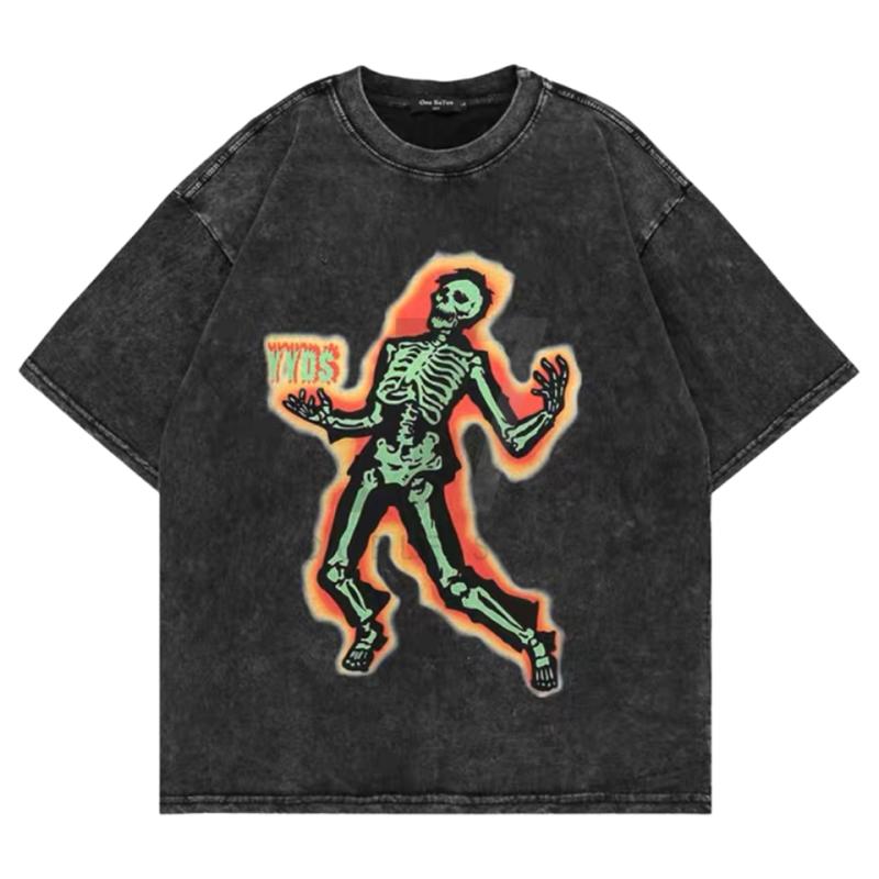 Punk Rock Skull Oversized Washed Tee S разноцветный