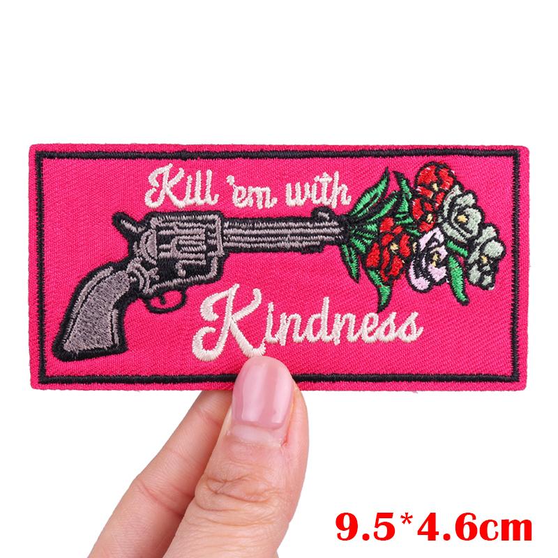 Jeans Backpack Embroidered Patch Cartoon/Letter Slogan Embroidery Patches Iron On Patches For Clothing Thermoadhesive Patches