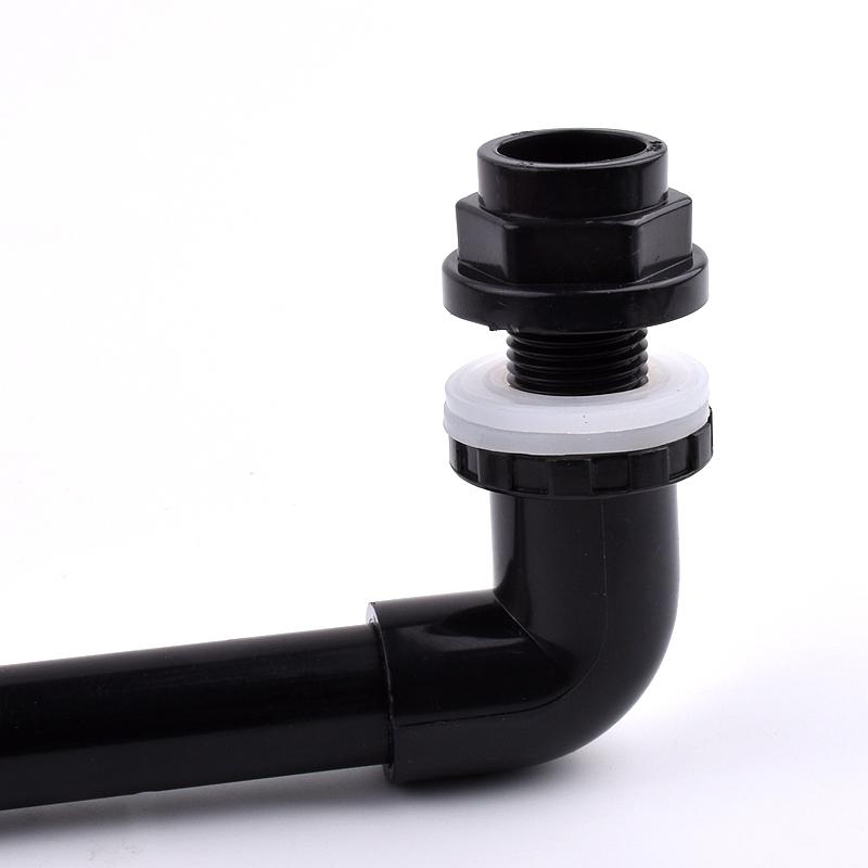 2~10 PCS 20~50mm Black PVC 90° Equal Elbow Connectors Aquarium Fish Tank Drain Inlet Outlet Joints Garden Irrigation Accessories