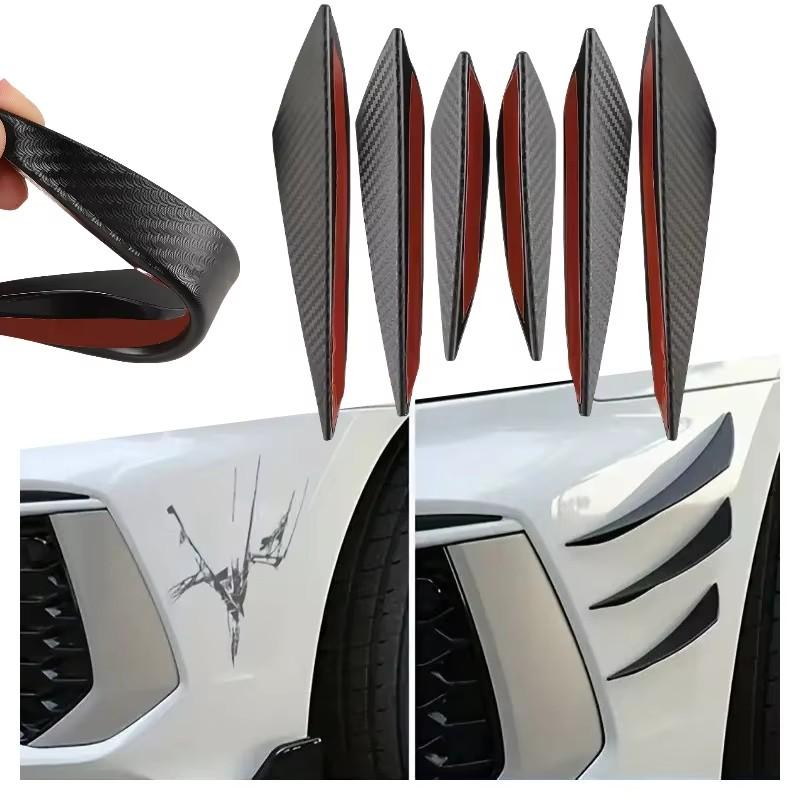 Universal Front Bumper Lip Decoration Diffuser Splitter Fins Body Spoiler Canards Valence Chin Car Tuning Canard Decor