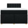 Exclusive House - Slatted Bed Base with Black Mattress 120x190 Cm Fabric