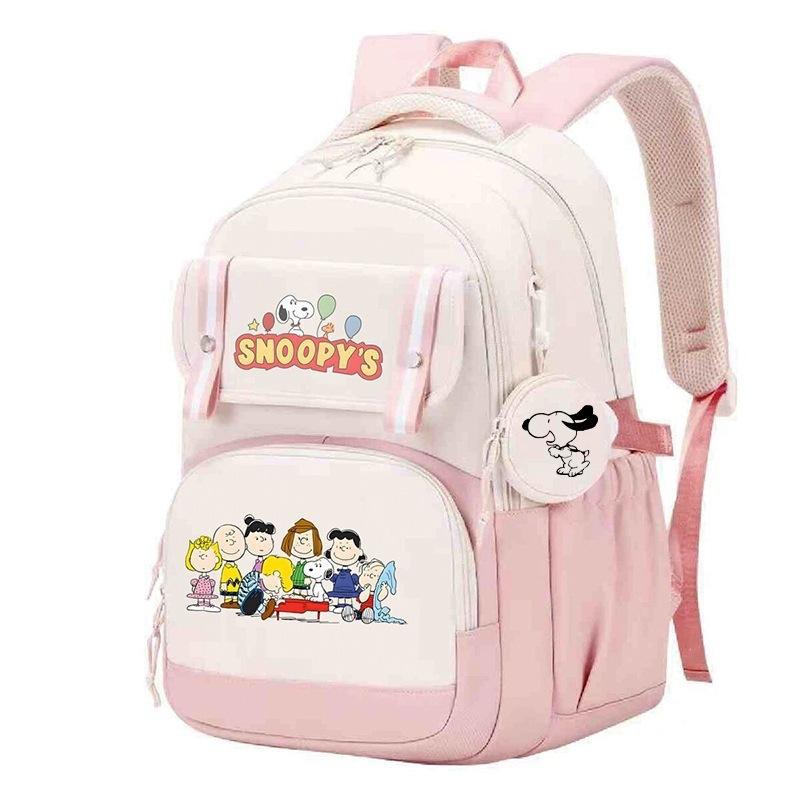 Large Capacity Schoolbag with Shoulder Strap; Student Three-piece Pencil Case Set