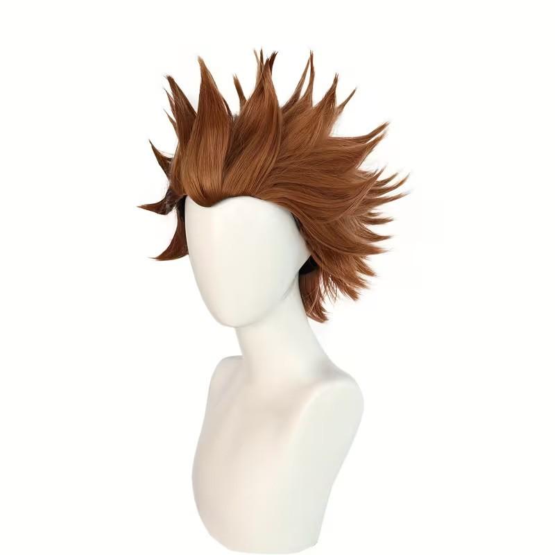 Cosplay Wreck-It Ralph Wig Men Short Spiky Brown Full Head Costume Party
