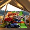 1pc Zootopia Outdoor Flannel Blanket, Soft,