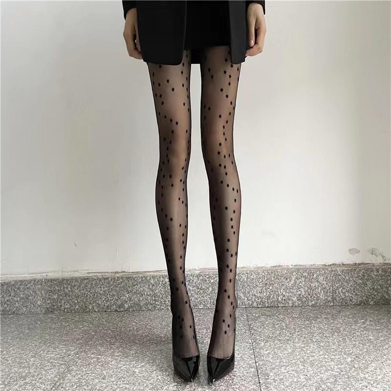 Stars Stockings New Sexy Fish Net Stocking Club Party Fishnet Tights Mesh Anti-Snagging Girls Calcetines Pantyhoses Suspenders