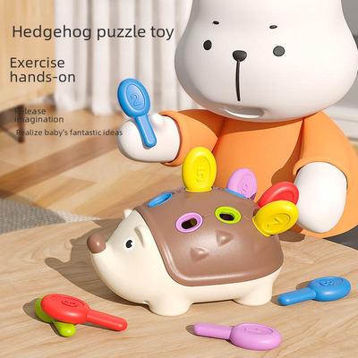 Lernspielzeug für Feinmotorik für Kleinkinder 1-3 Jahre - Igel Hand-Auge-Koordination Puzzle